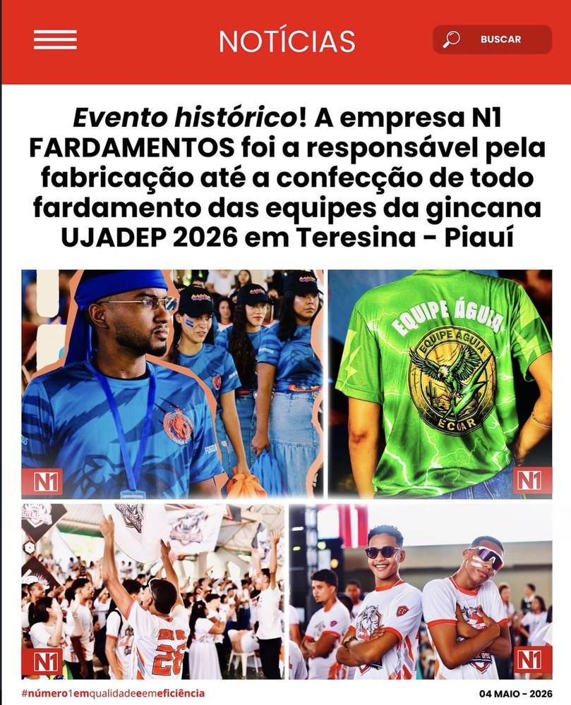 Cobertura da gincana UJADEP 2026 em Teresina, camisas azul e verde